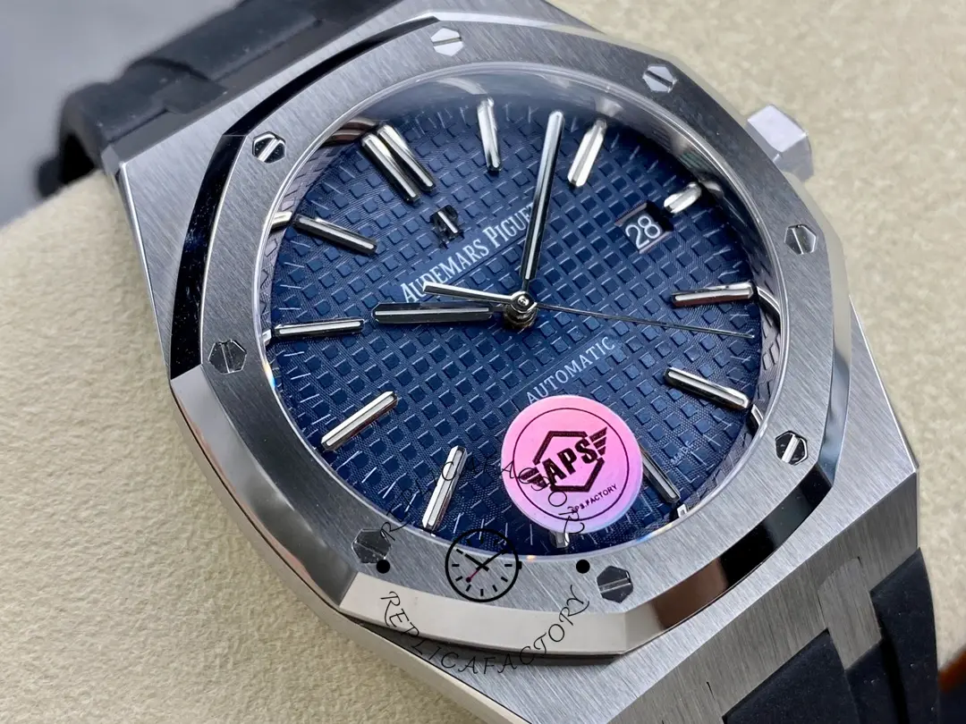 AP Royal Oak 15400ST.OO.1220ST.03 Blue Dial 1:1 Clone Black Rubber Strap