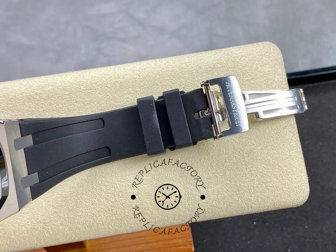 AP Royal Oak 15400ST.OO.1220ST.03 Blue Dial 1:1 Clone Black Rubber Strap