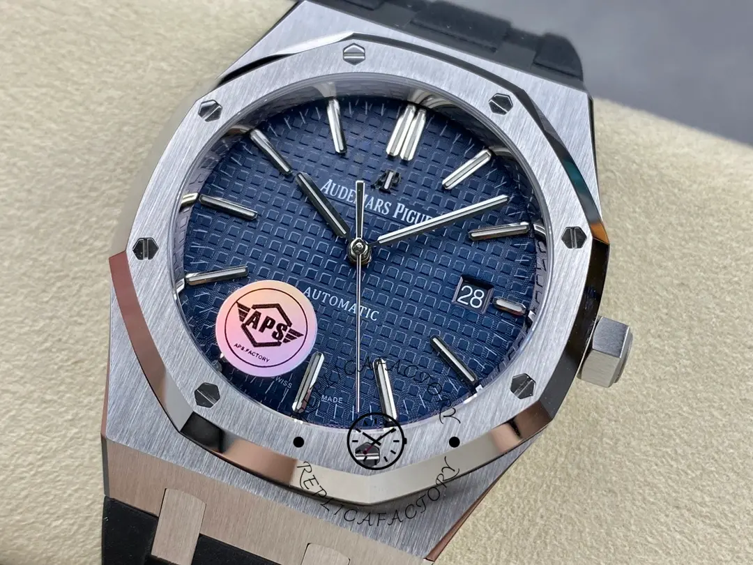 AP Royal Oak 15400ST.OO.1220ST.03 Blue Dial 1:1 Clone Black Rubber Strap