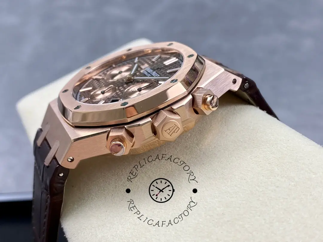 AP Royal Oak Chronograph 41 Brown Alligator Strap 26331OR.OO.D821CR.01 1:1 Clone