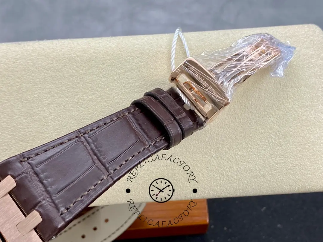 AP Royal Oak Chronograph 41 Brown Alligator Strap 26331OR.OO.D821CR.01 1:1 Clone