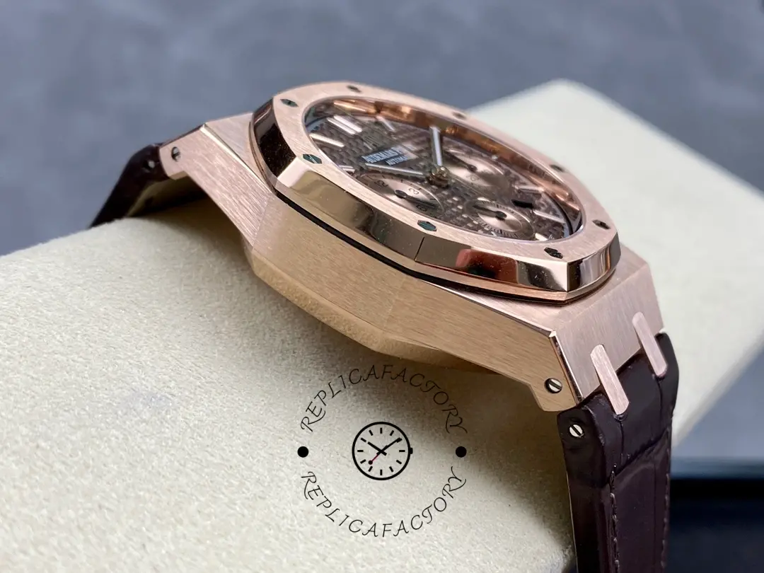 AP Royal Oak Chronograph 41 Brown Alligator Strap 26331OR.OO.D821CR.01 1:1 Clone