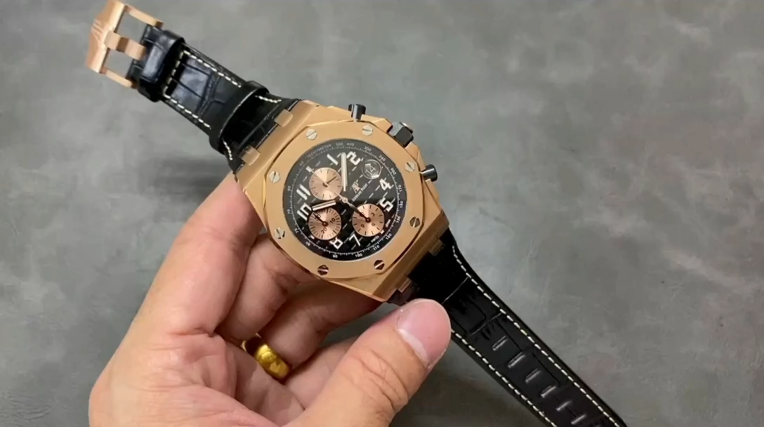 AP 26470OR.OO.A002CR.02 Replica Royal Oak Offshore 42 Black Mega Tapisserie Dial