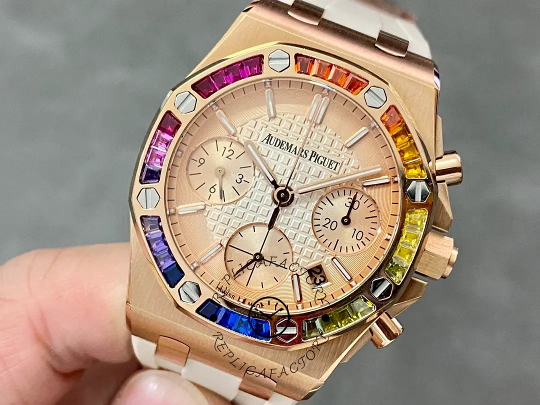 AP 26236OR.YY.D085CA.01 Royal Oak Offshore Chronograph 37 1:1 Clone Rainbow Bezel