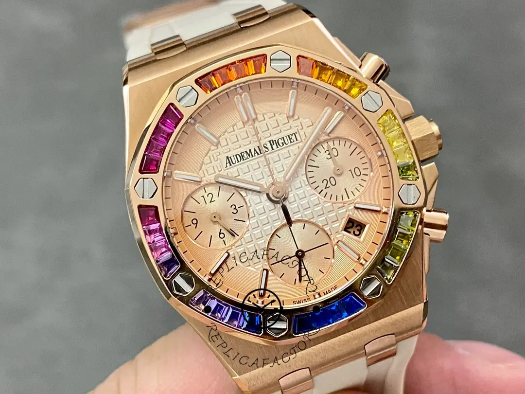 AP 26236OR.YY.D085CA.01 Royal Oak Offshore Chronograph 37 1:1 Clone Rainbow Bezel