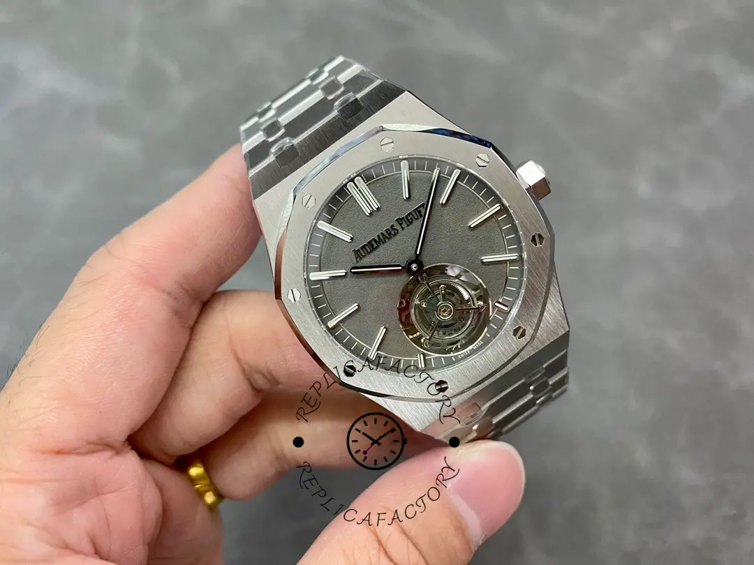 AP 26530TI.OO.1220TI.01 Replica Slate Grey Dial Royal Oak Tourbillon Titanium