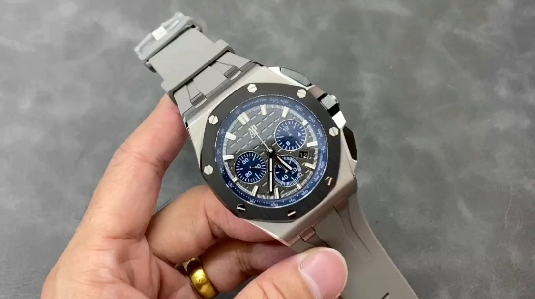 AP 26420IO.OO.A009CA.01 1:1 Clone Royal Oak Offshore Chronograph Titanium Grey Rubber