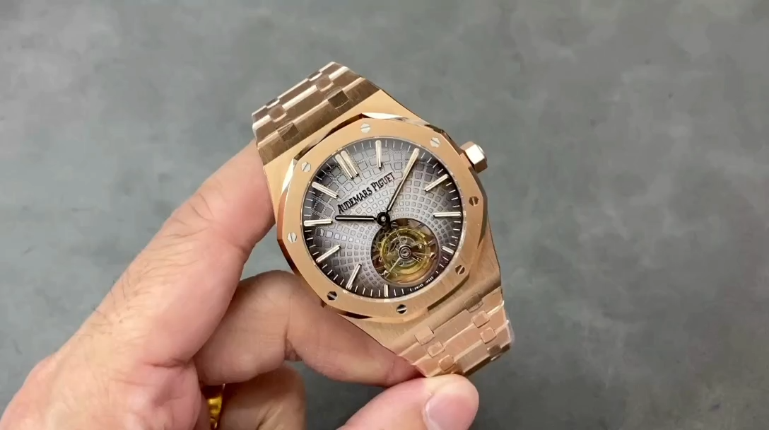 AP 26530OR.OO.1220OR.01 Royal Oak 1:1 Clone Flying Tourbillon Smoked Gray Dial