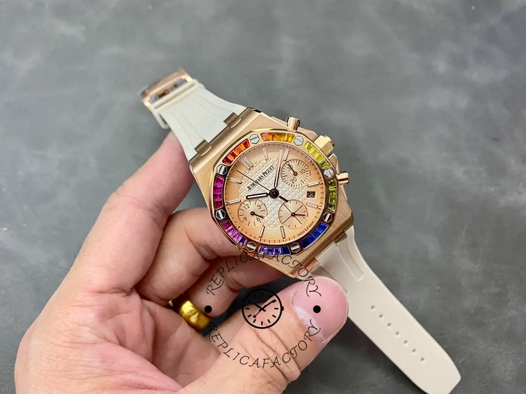 AP 26236OR.YY.D085CA.01 Royal Oak Offshore Chronograph 37 1:1 Clone Rainbow Bezel