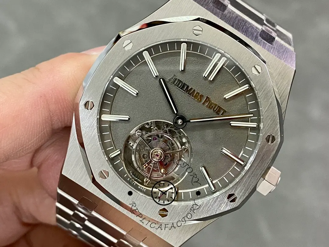 AP 26530TI.OO.1220TI.01 Replica Slate Grey Dial Royal Oak Tourbillon Titanium