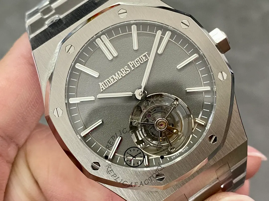 AP 26530TI.OO.1220TI.01 Replica Slate Grey Dial Royal Oak Tourbillon Titanium