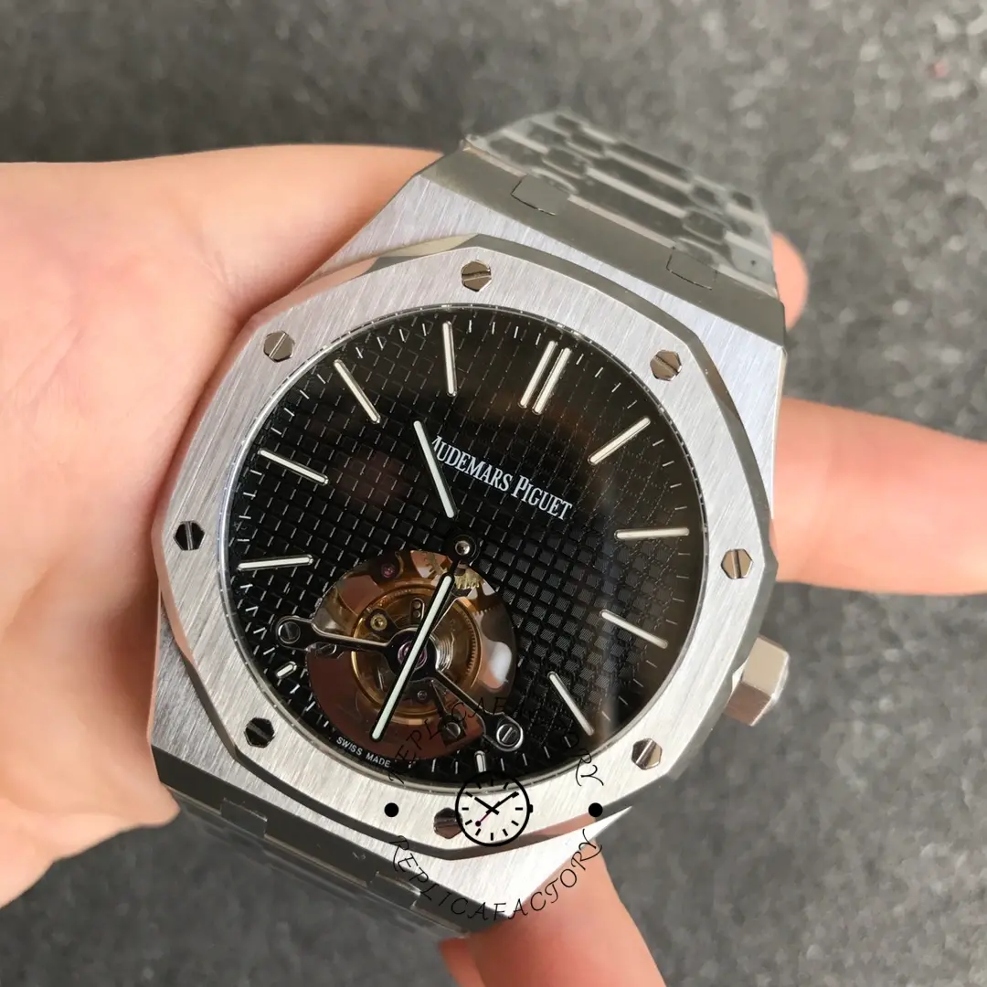 AP 26512ST.OO.1220ST.01 1:1 Clone Royal Oak Extra-Thin Flying Tourbillon Black Dial