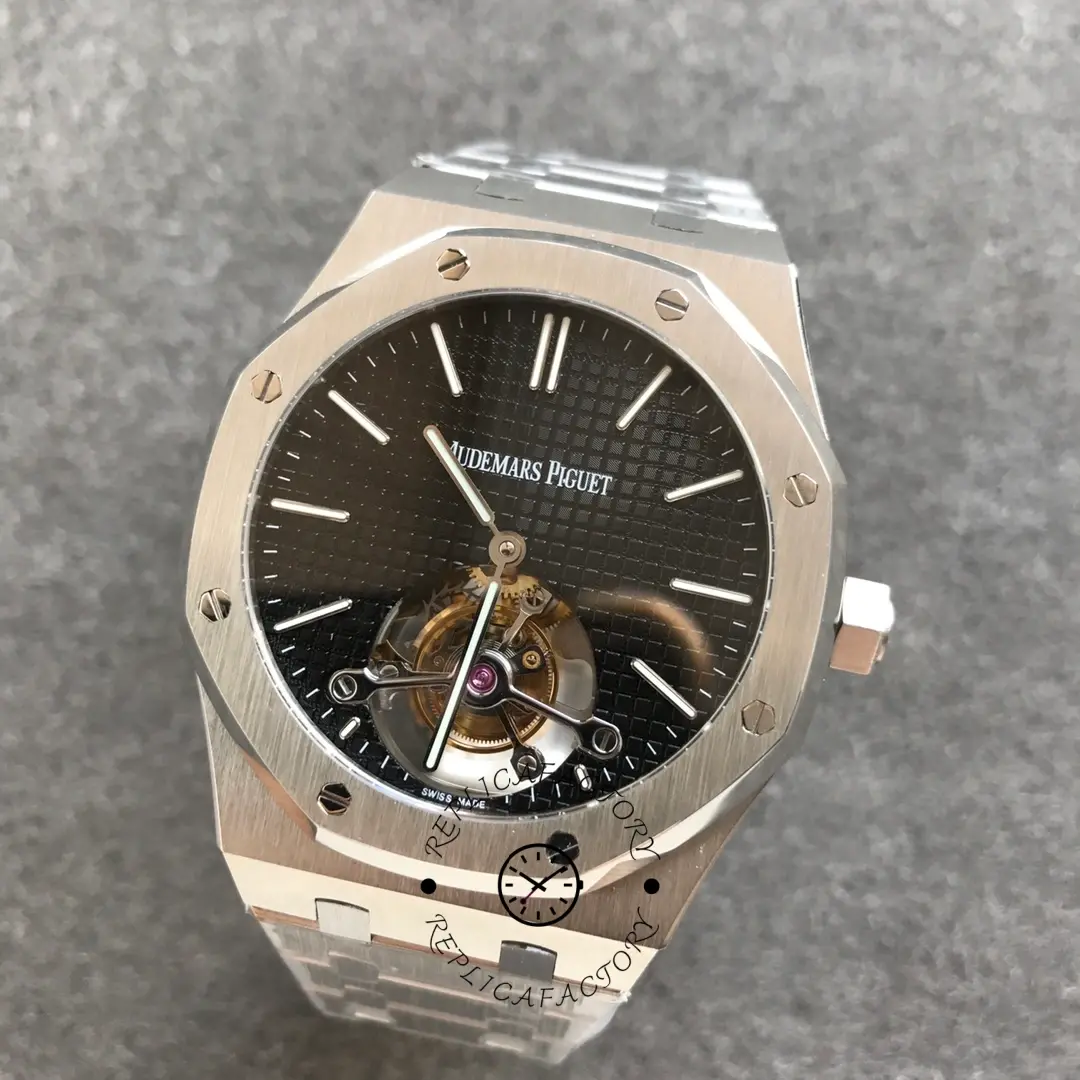 AP 26512ST.OO.1220ST.01 1:1 Clone Royal Oak Extra-Thin Flying Tourbillon Black Dial