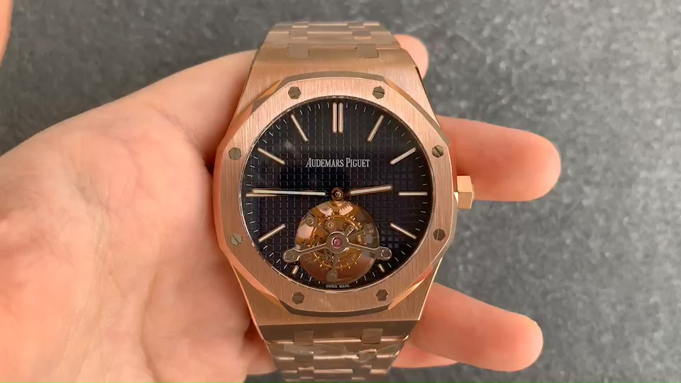 AP Royal Oak 26510OR.OO.1220OR.01 Tourbillon Extra-Thin 1:1 Clone Blue Dial