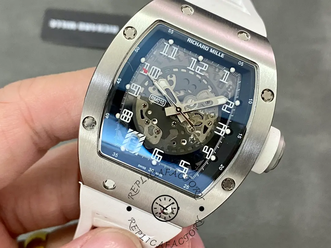 Richard Mille RM010 1:1 Clone Automatic Skeleton White Gold
