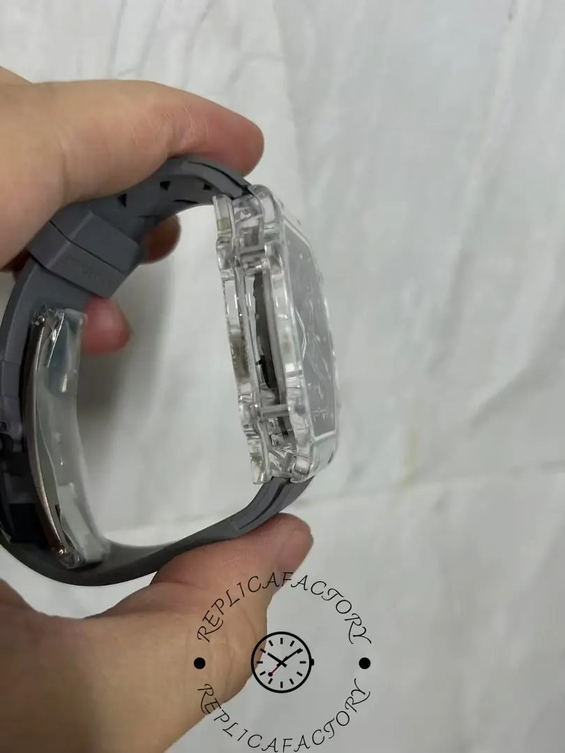1:1 Clone Richard Mille RM67-02 Skeleton Crystal Case Watch