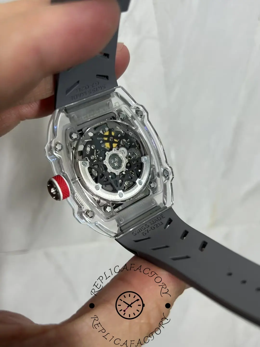 1:1 Clone Richard Mille RM67-02 Skeleton Crystal Case Watch