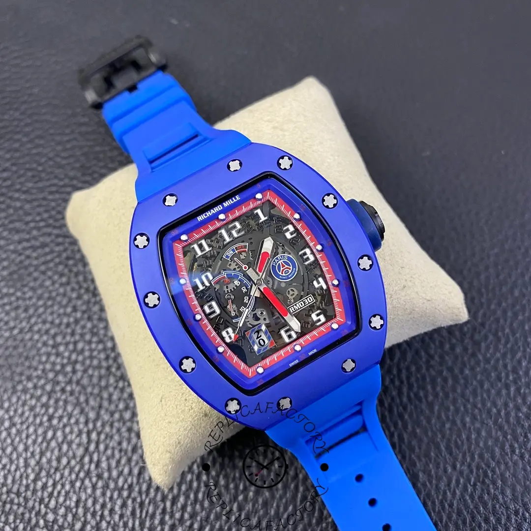 Richard Mille RM 030 PSG 1:1 Clone Blue Ceramic Watch