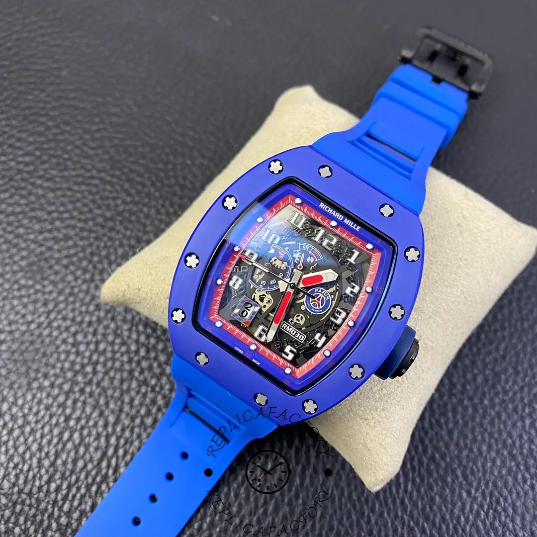 Richard Mille RM 030 PSG 1:1 Clone Blue Ceramic Watch