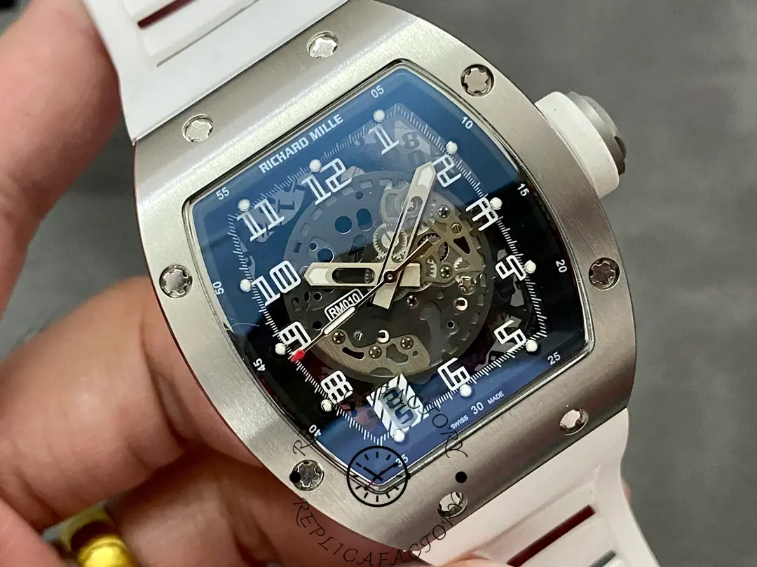 Richard Mille RM010 1:1 Clone Automatic Skeleton White Gold