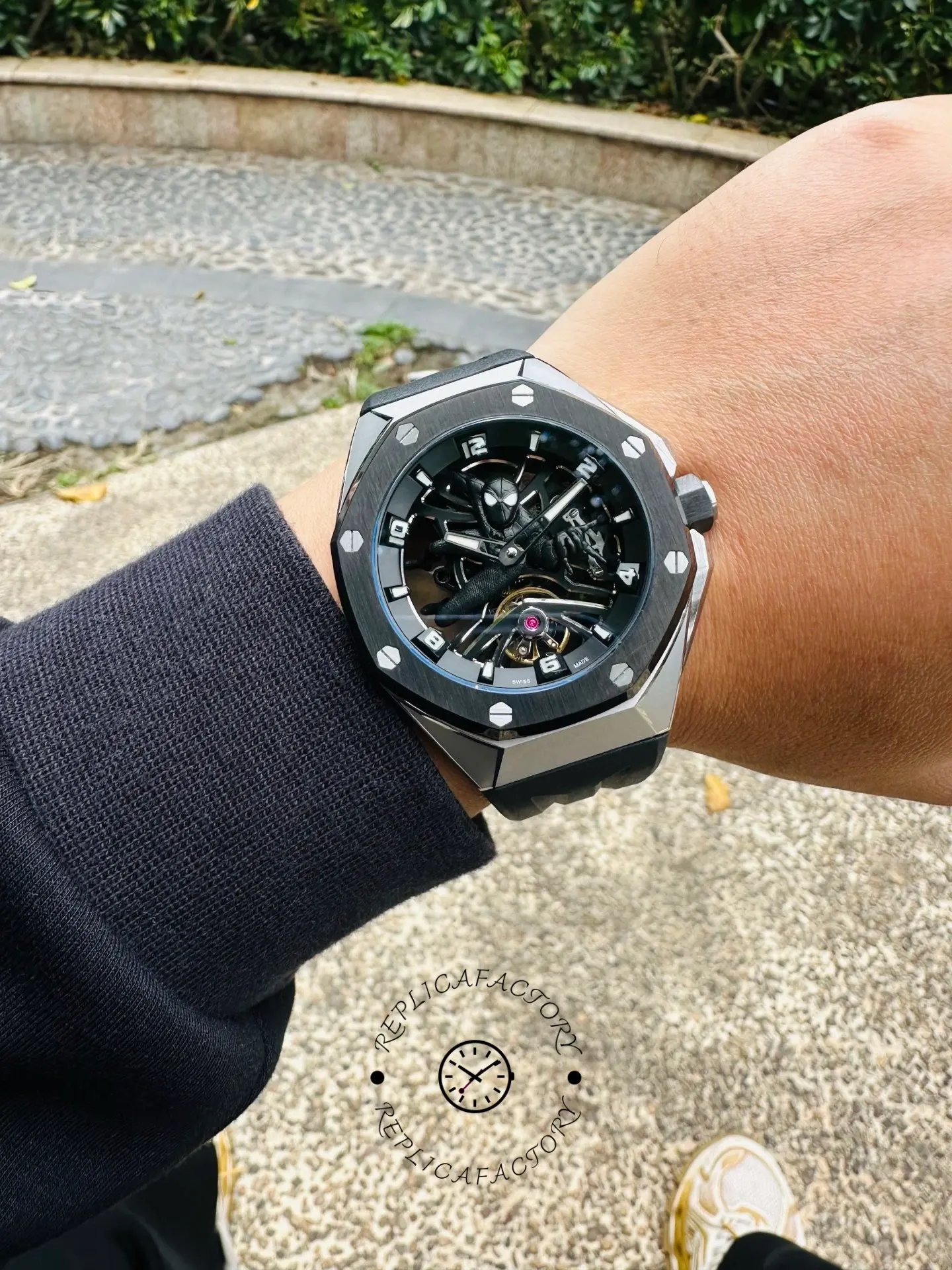AP Royal Oak Concept Tourbillon 26632CN.OO.D100CA.01 Black Suit Spider-man