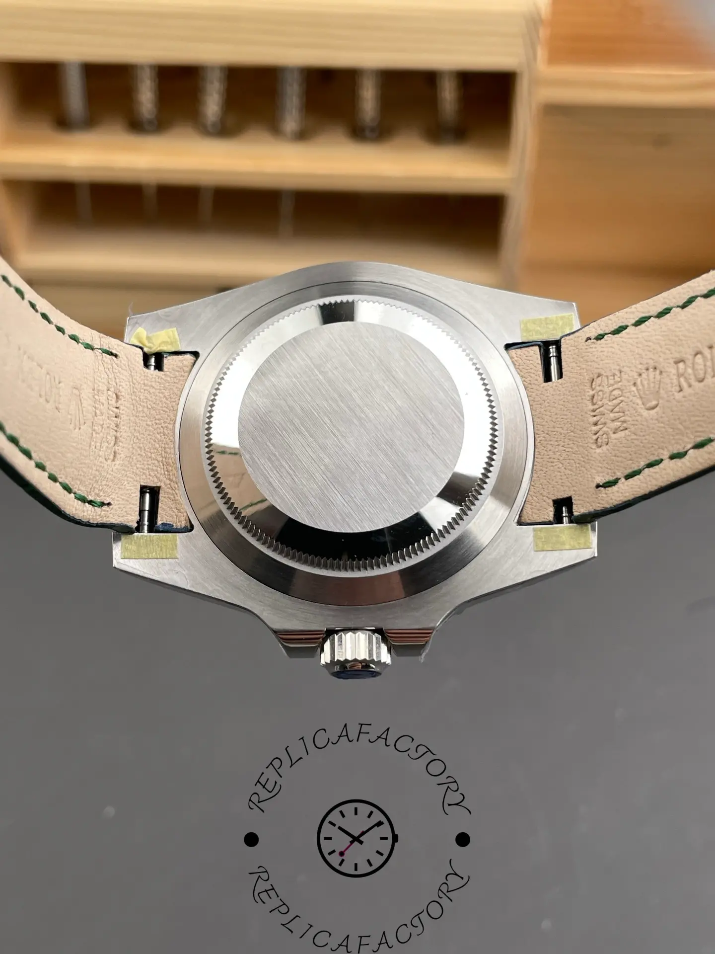 Rolex Submariner 116610LV 1:1 Clone Green Dial Leather Strap