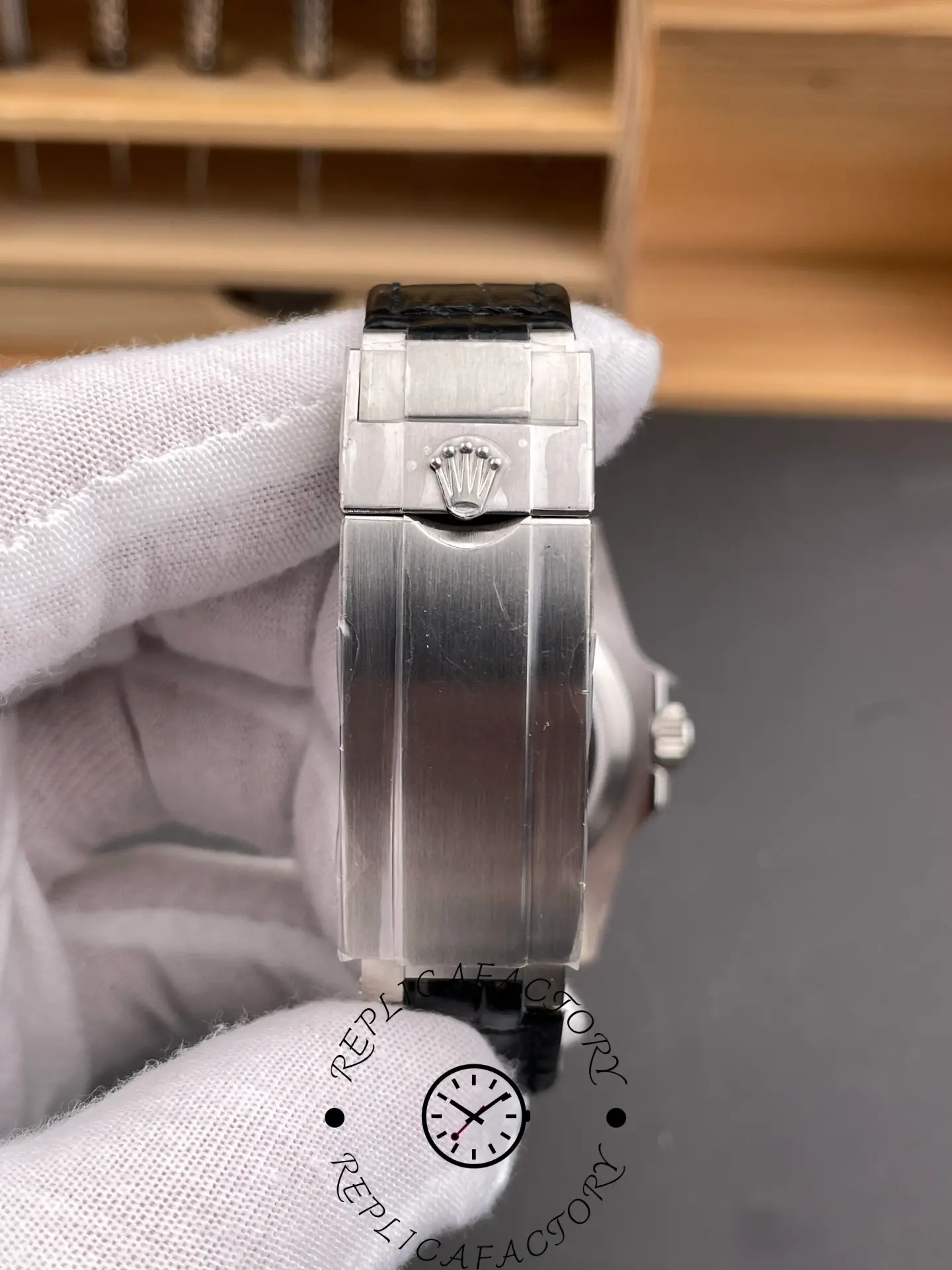 Rolex Submariner 116610LN 1:1 Clone Black Dial Leather Strap