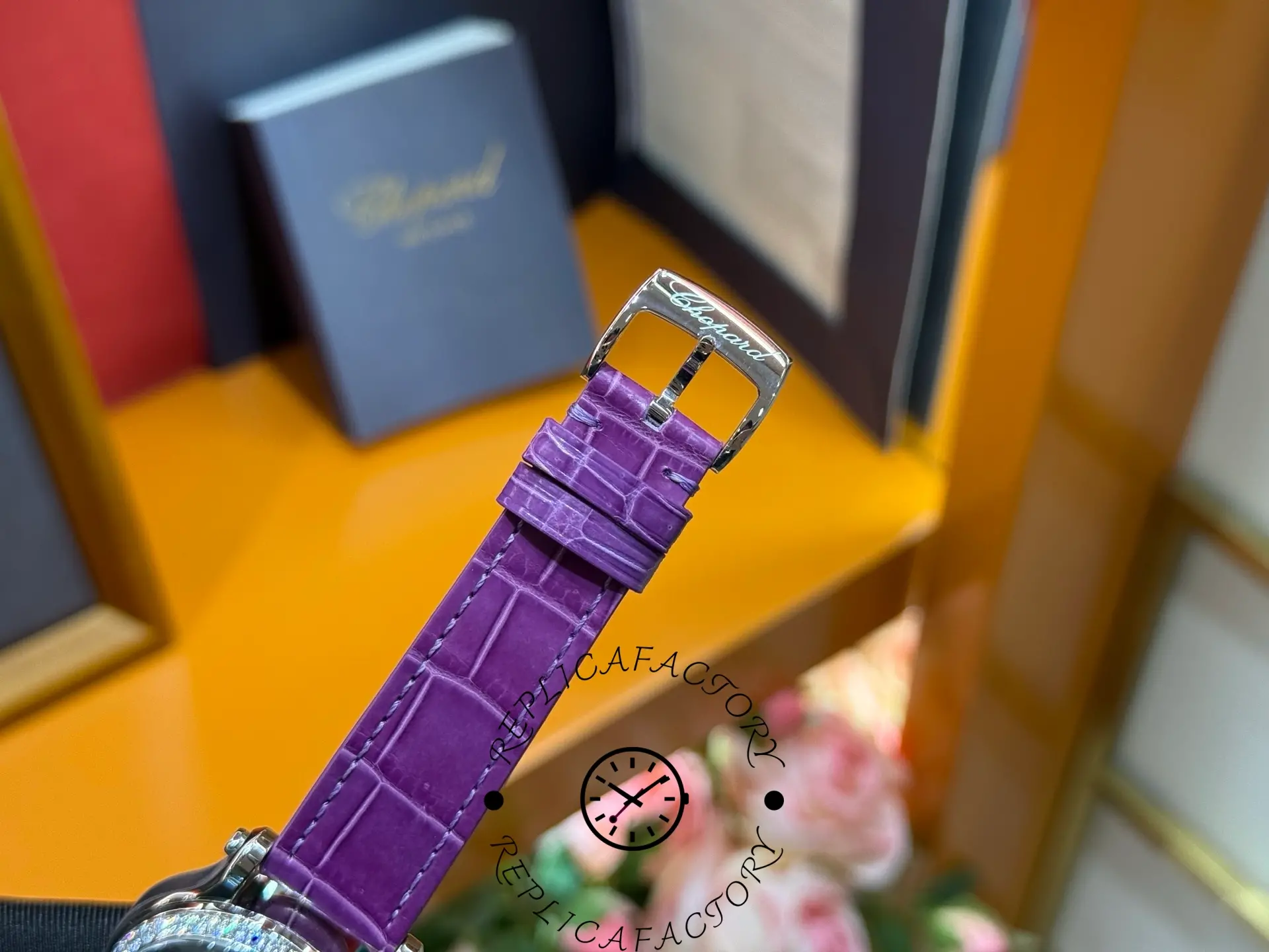 Chopard 274808 Happy Sport 1:1 Clone Diamond Ladies Watch