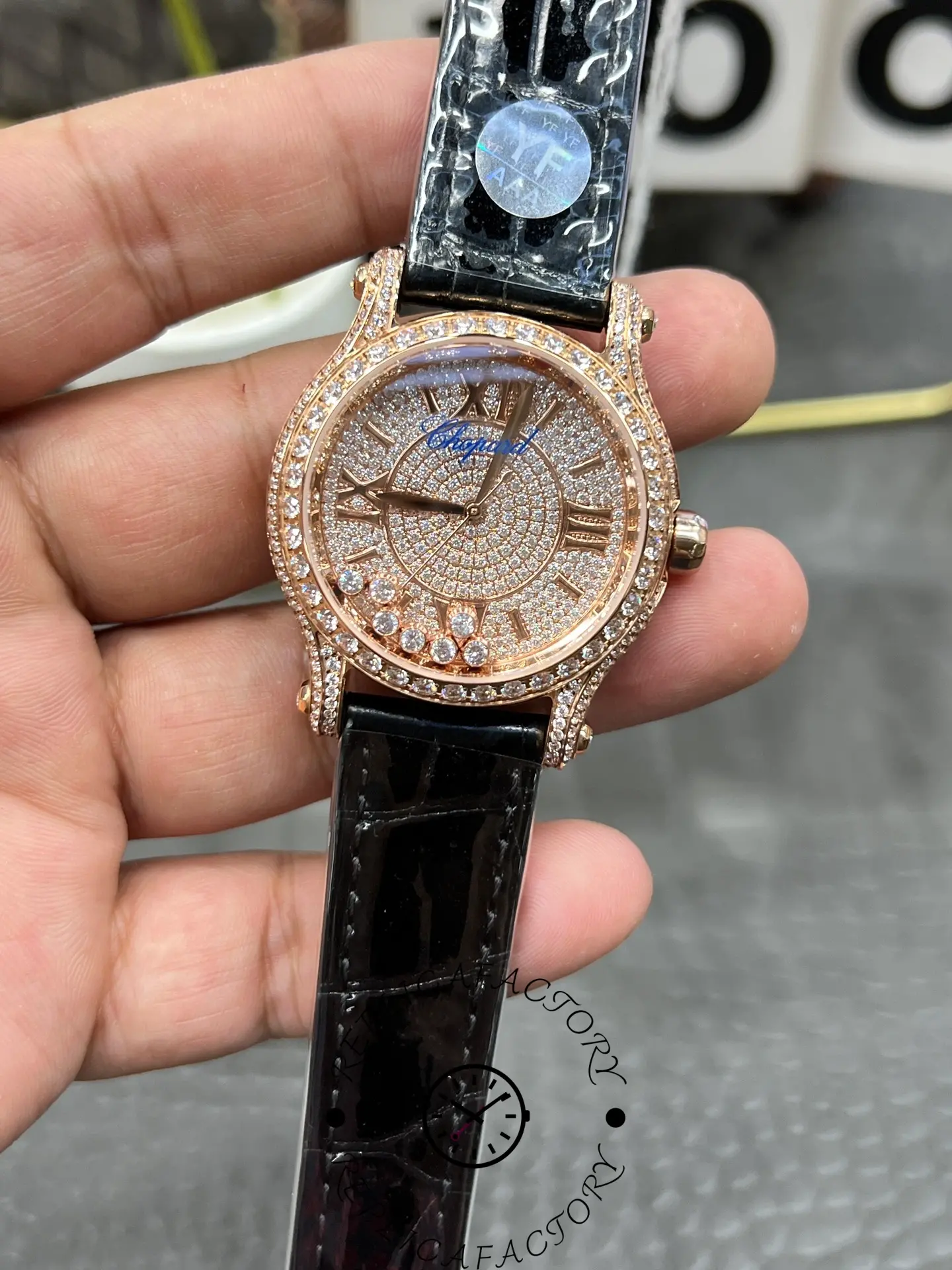 Chopard 274891-5001 1:1 Clone Happy Sport Diamond Watch