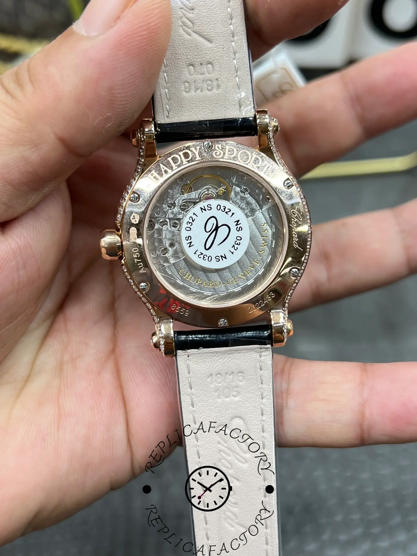 Chopard 274891-5001 1:1 Clone Happy Sport Diamond Watch