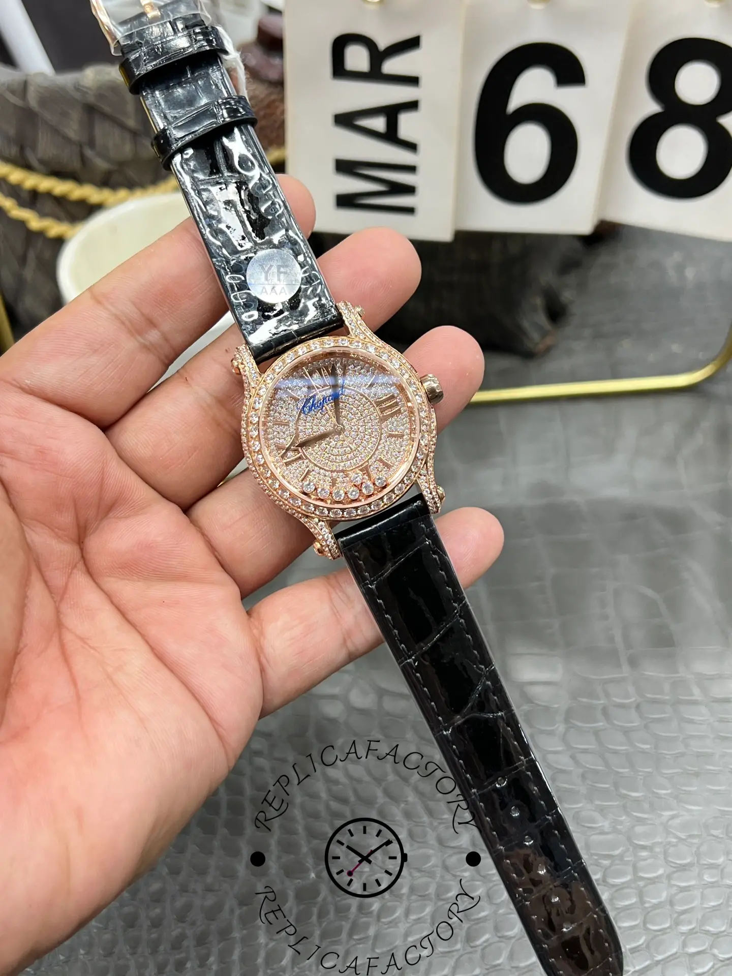 Chopard 274891-5001 1:1 Clone Happy Sport Diamond Watch