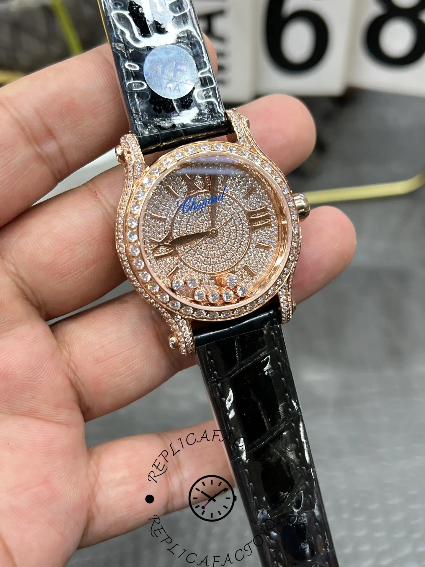 Chopard 274891-5001 1:1 Clone Happy Sport Diamond Watch