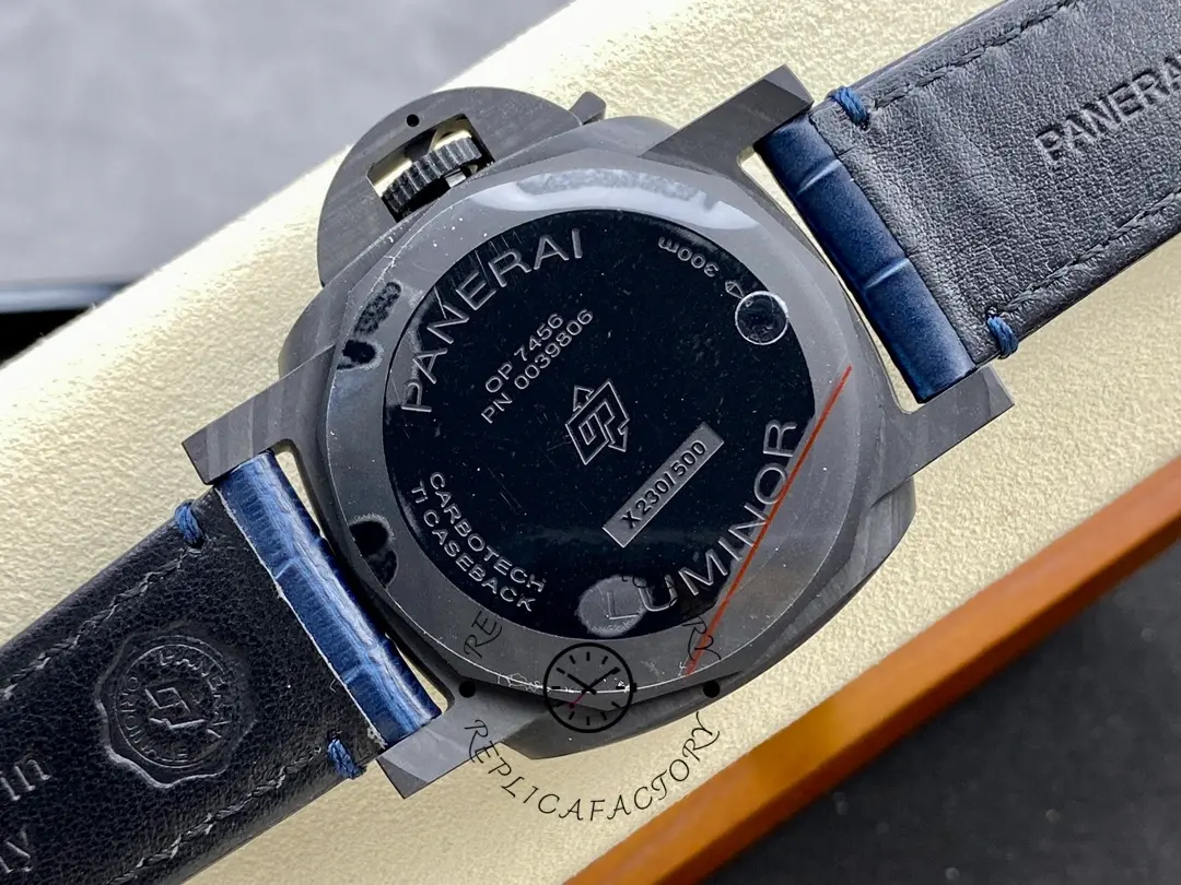 Replica Panerai PAM01664 Luminor Marina 3 Days Blue Dial 44MM Carbon Case