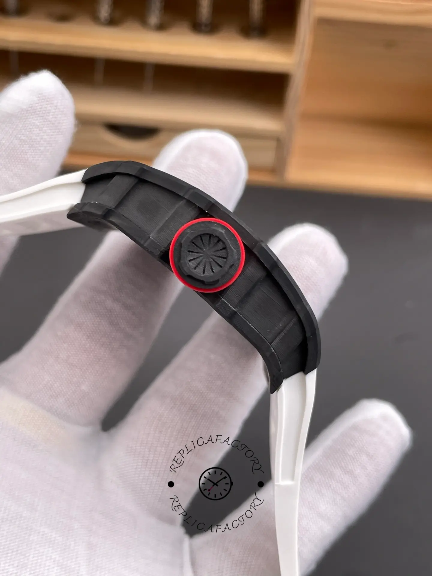 Richard Mille RM 035-02 Rafael Nadal NTPT Carbon on White Rubber Strap