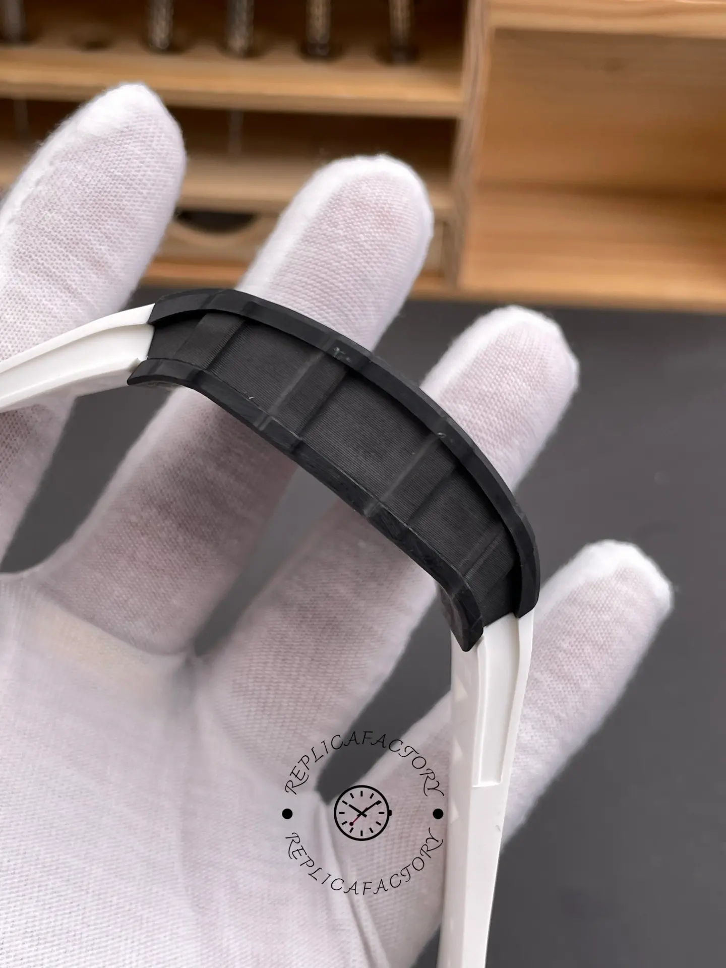 Richard Mille RM 035-02 Rafael Nadal NTPT Carbon on White Rubber Strap