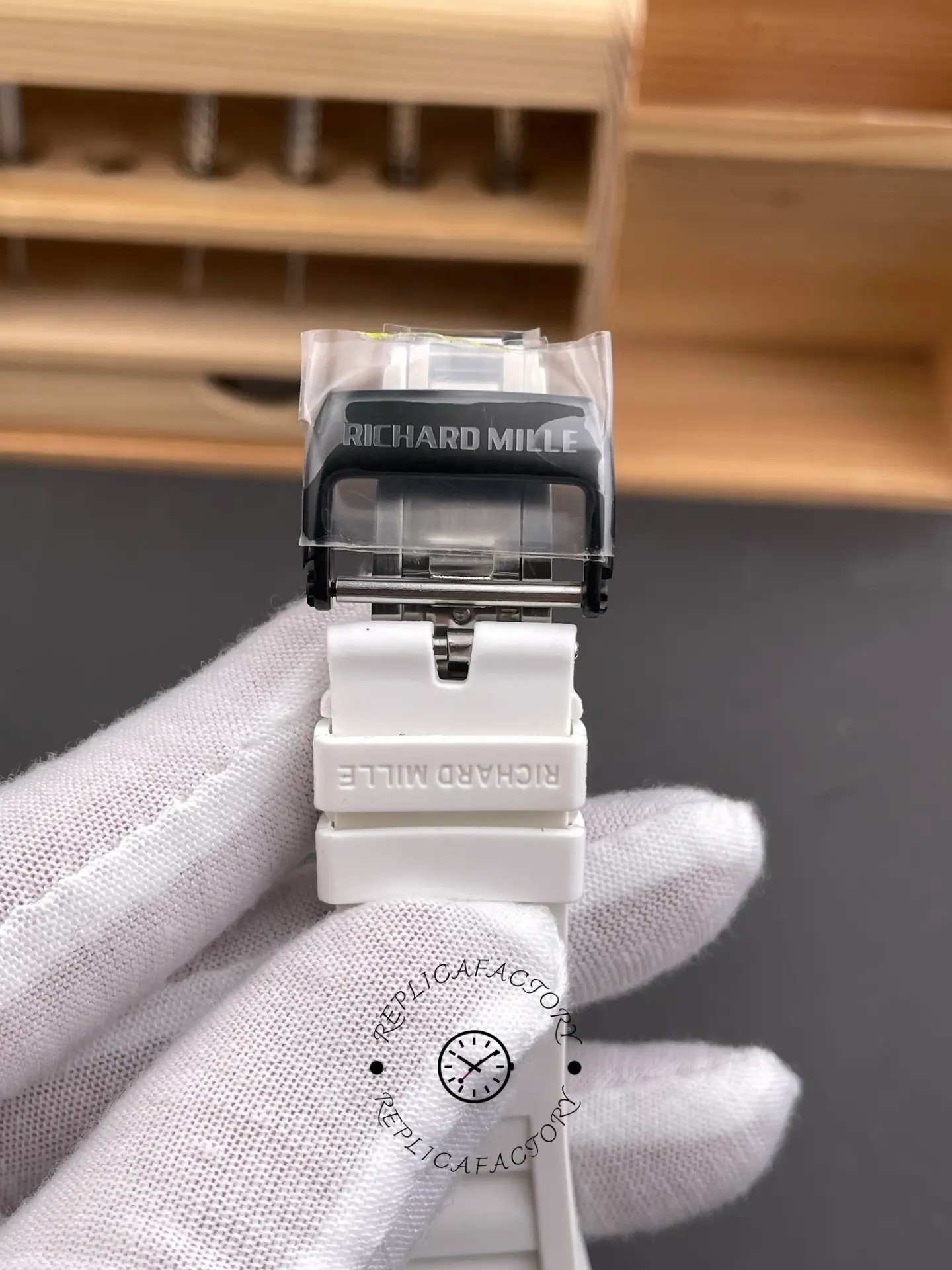 Richard Mille RM 035-02 Rafael Nadal NTPT Carbon on White Rubber Strap