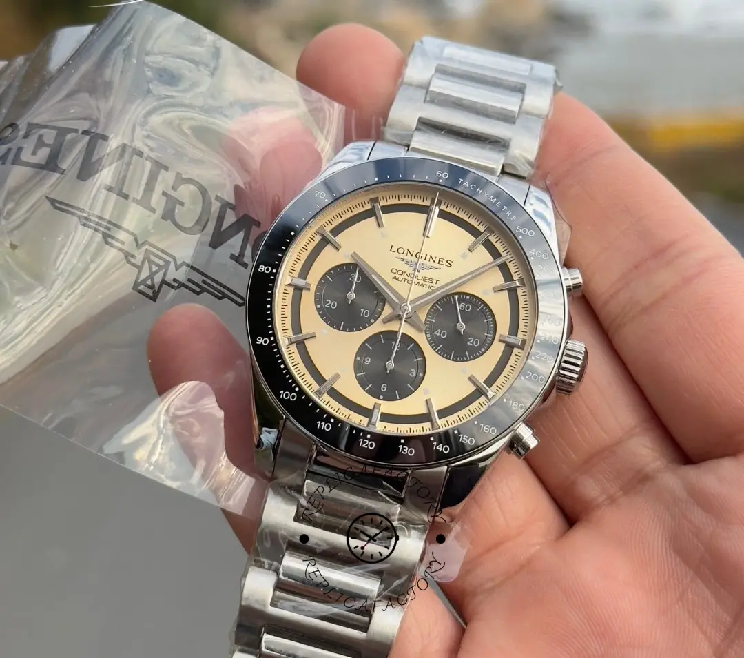 Longines Conquest Replica L3.835.4.32.6 Panda Dial Automatic Chrono
