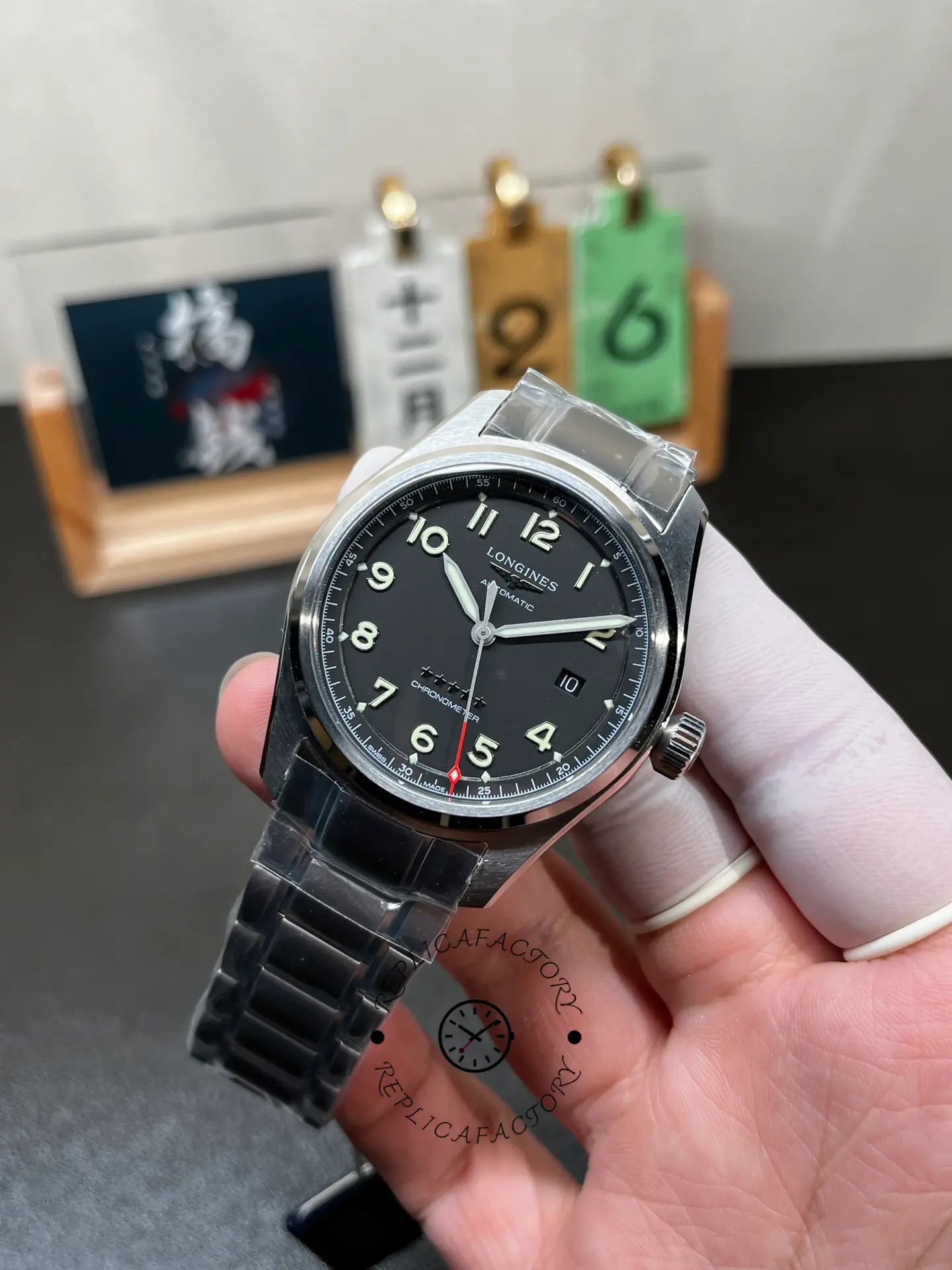 Longines Spirit L3.811.4.53.6 Replica 42mm Watch Black Dial Steel