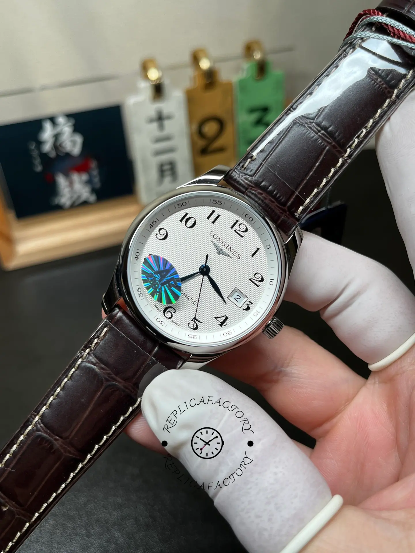 Longines L2.793.4.78.3 Master Automatic Date Replica Silver Barleycorn