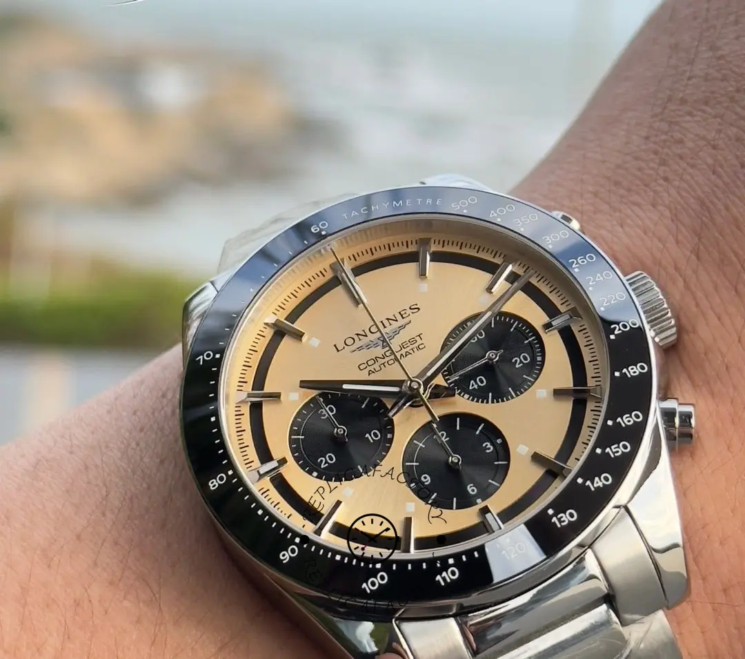 Longines Conquest Replica L3.835.4.32.6 Panda Dial Automatic Chrono