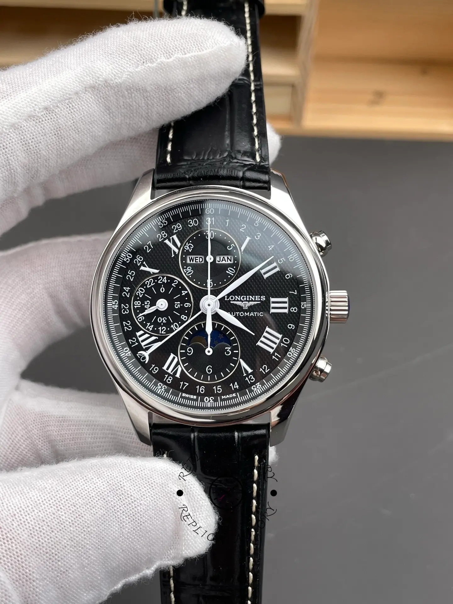 1:1 Clone Longines L2.673.4.51.7 Master Collection Chronograph 42mm Men's Watch