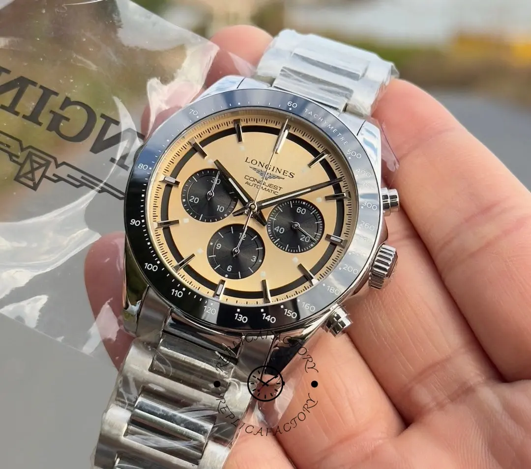 Longines Conquest Replica L3.835.4.32.6 Panda Dial Automatic Chrono