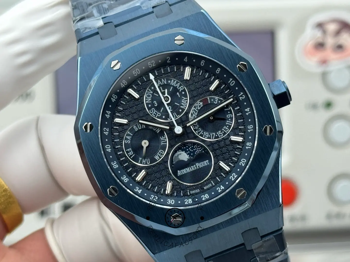 Replica AP Royal Oak Perpetual Calendar 26579CS.OO.1225CS.01 Blue Ceramic