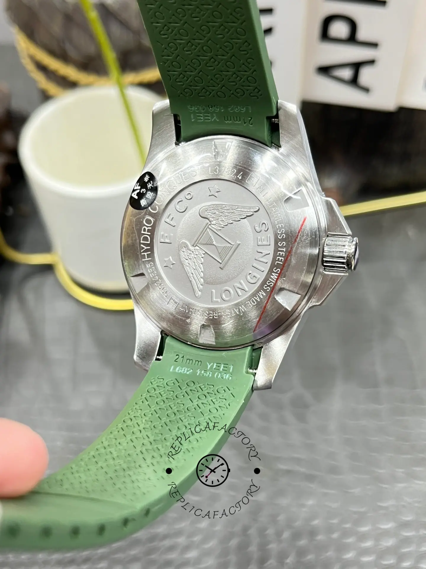 Best Longines HydroConquest Replica L3.782.4.06.9 43mm Green Ceramic