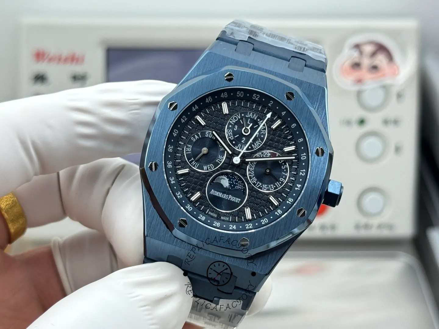 Replica AP Royal Oak Perpetual Calendar 26579CS.OO.1225CS.01 Blue Ceramic