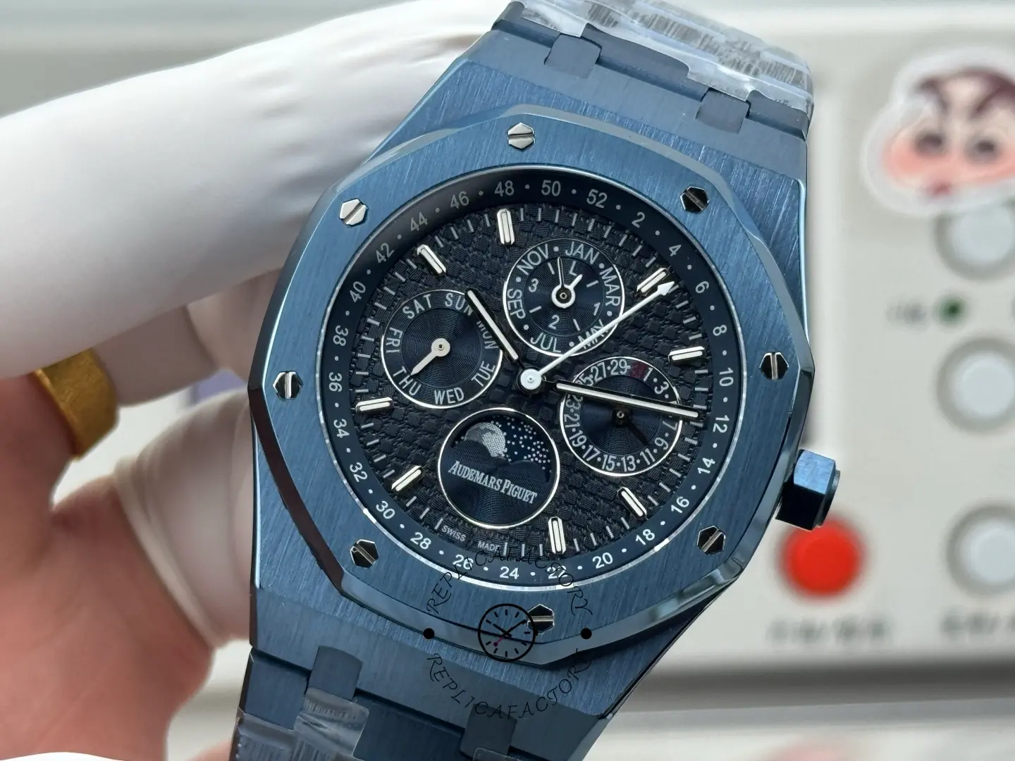 Replica AP Royal Oak Perpetual Calendar 26579CS.OO.1225CS.01 Blue Ceramic