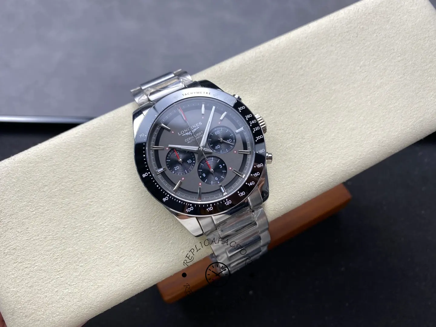 Longines Conquest 1:1 Clone Ski Edition Ceramic L3.836.4.52.9 Grey 42 Chronograph