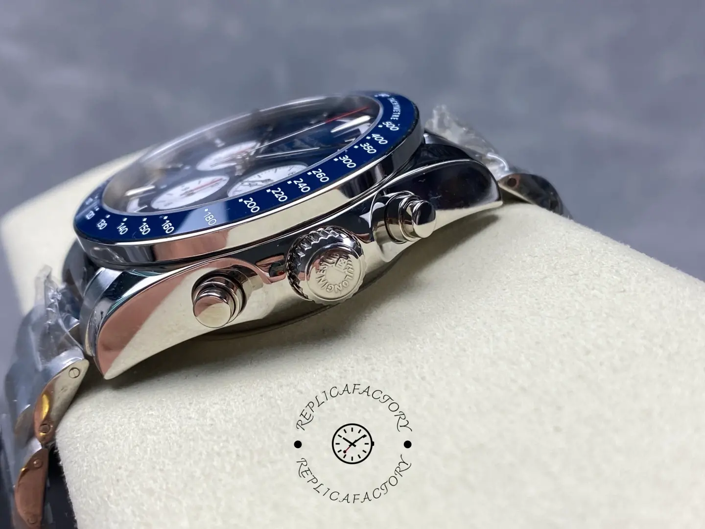 Longines L3.835.4.91.2 Conquest Replica 42 Blue Chronograph Automatic Steel