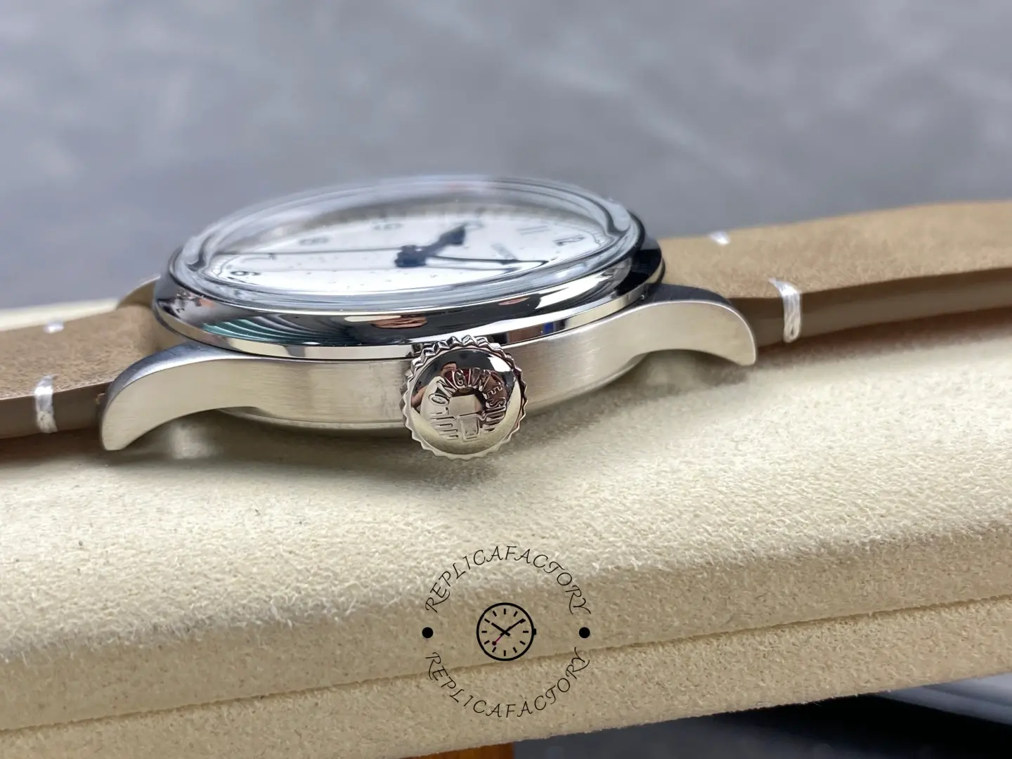Replica Longines L2.819.4.93.2 Heritage Military White Dial Automatic Leather