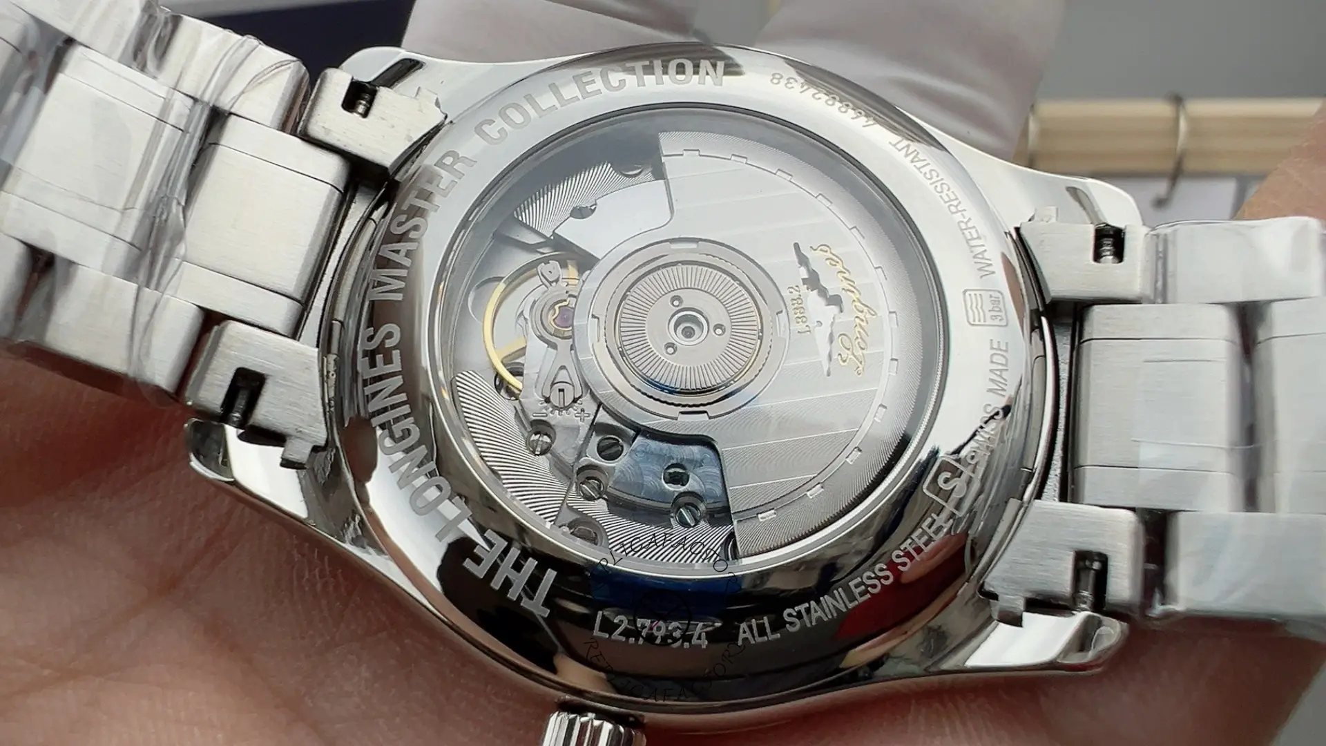 1:1 Clone Longines L2.793.4.77.6 Master Collection Silver-Diamond 40 Date Steel